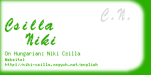 csilla niki business card